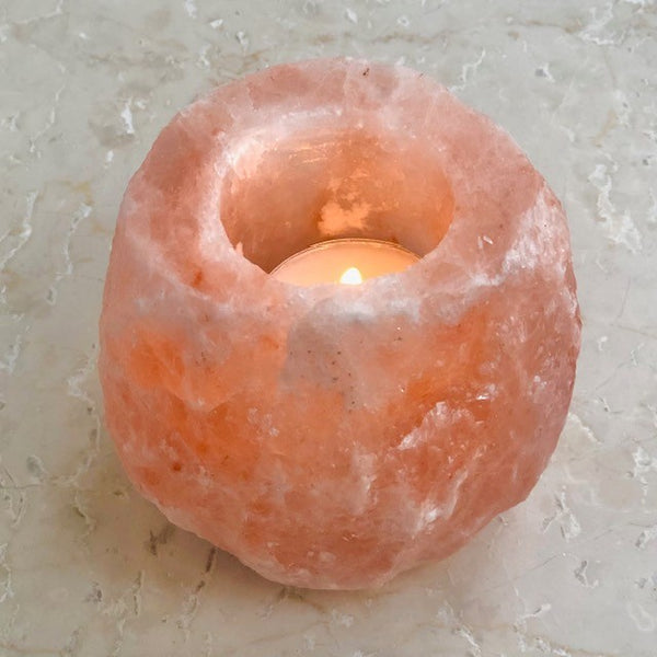 Himalayan salt stone candle lantern
