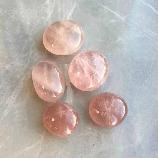 Rose quartz, hand polished from Madagascar