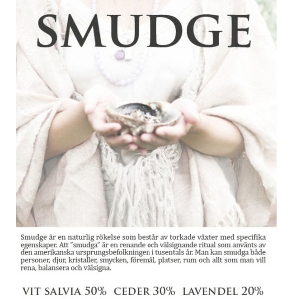 Smudge - luonnollinen suitsuke, jossa on salviaa, laventelia ja setriä