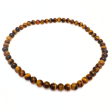 Tigeröga  halsband 8 mm pärlor