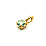 Topaz blue sparkling pendant in gold vermeil