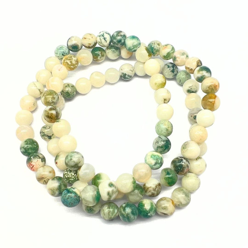 Wooden date, bracelet 6 mm