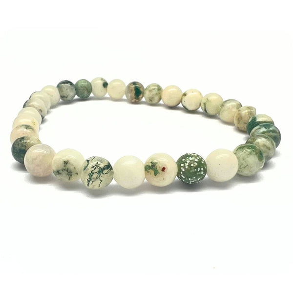 Wooden date, bracelet 6 mm