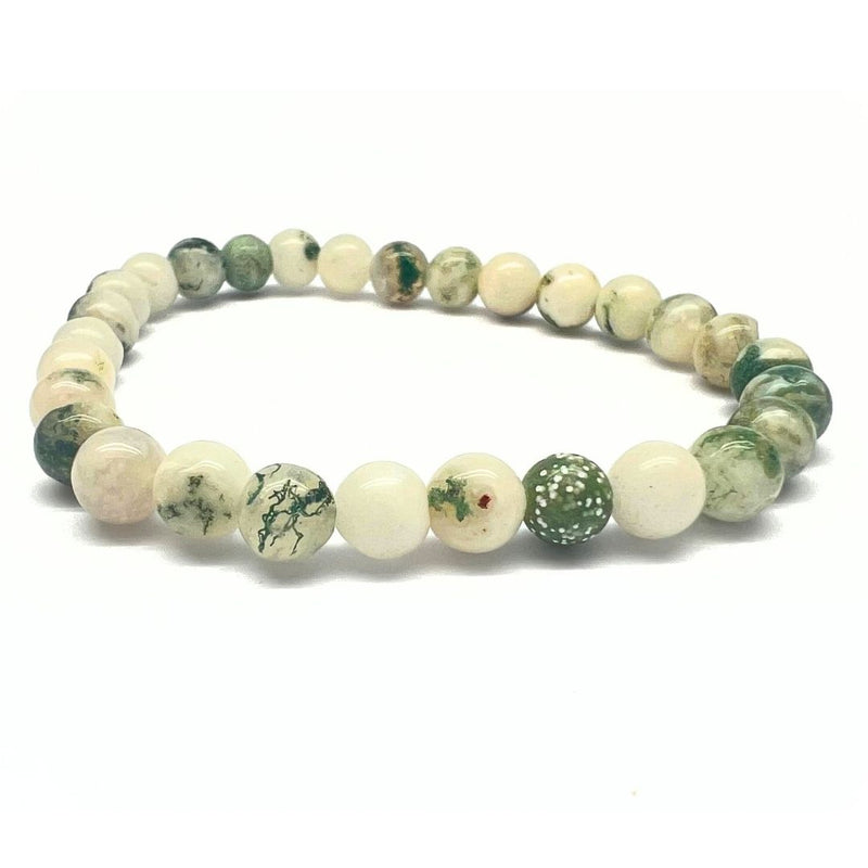 Wooden date, bracelet 6 mm