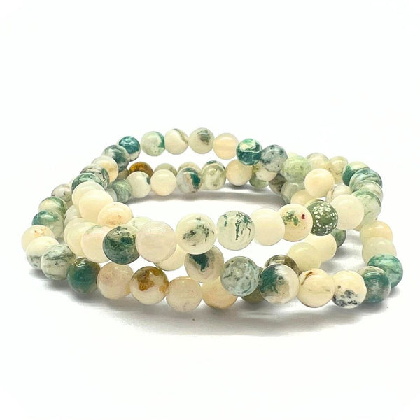 Wooden date, bracelet 6 mm