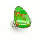Turquoise round stone in sterling silver