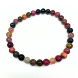 Turmalin mix, armband runda pärlor 6 mm