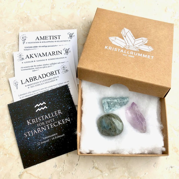 Aquarius astro stones gift box
