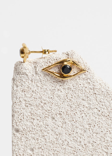 Earring Cornelia Webb Sapphire Charmed eye gold-plated studs