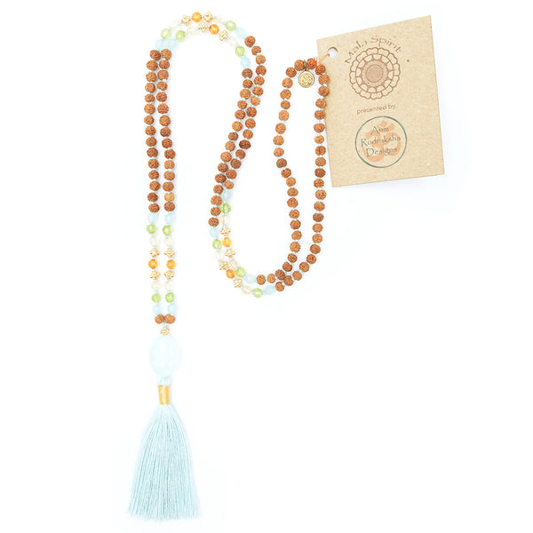 Akvamariini, Ocean Wave Rudraksha Mala