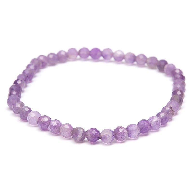 Amethyst, faceted bracelet 4 mm