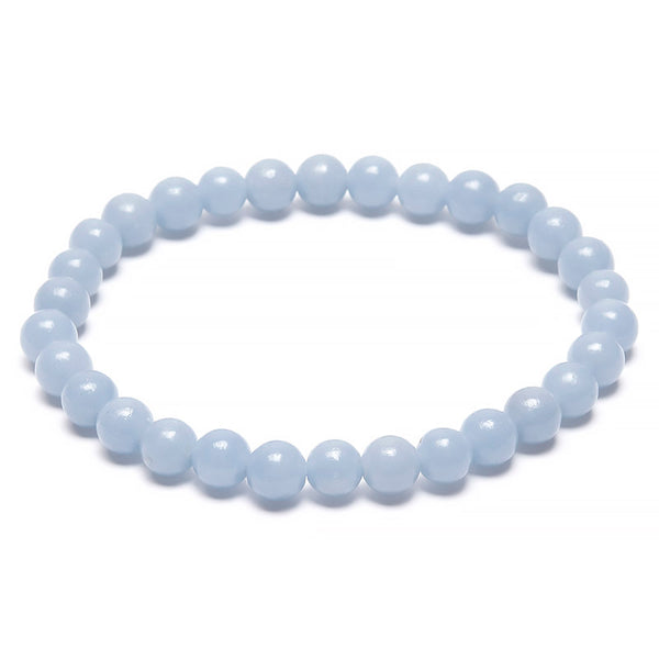 Angelite, bracelet round beads