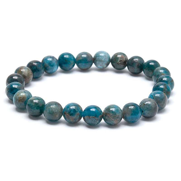 Apatite, round cut bracelet 8 mm