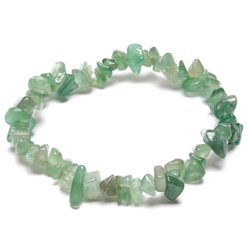 Aventurine, chip bracelet with elastic thread