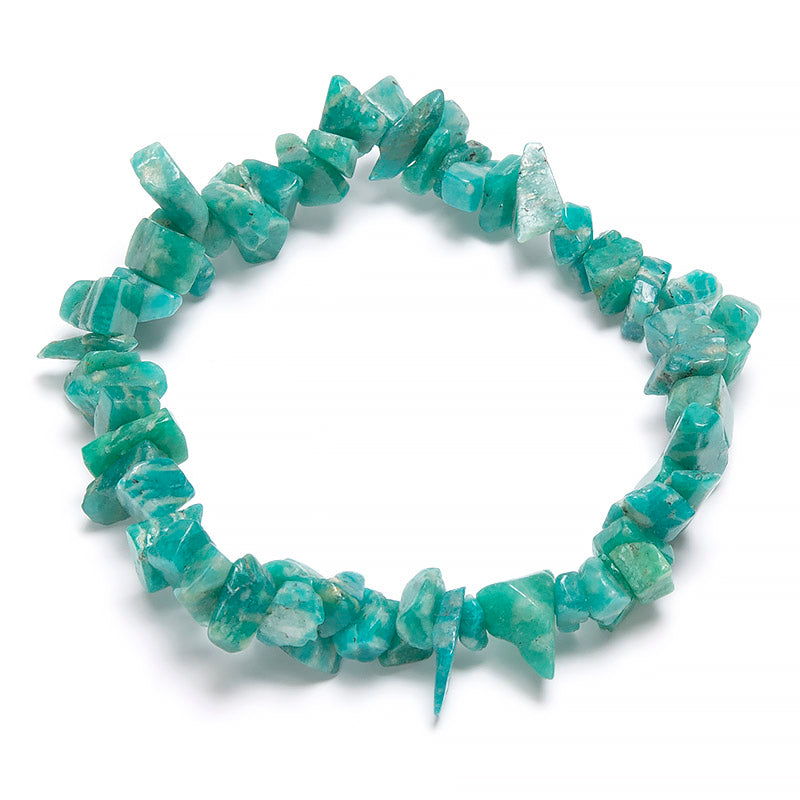 Amazonite, chip bracelet on elastic thread