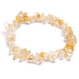 Citrine, chip bracelet with elastic thread