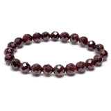 Garnet, faceted bracelet 8 mm