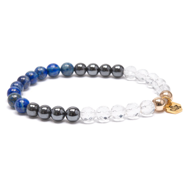 Insight intention bracelet with silver or gold beads