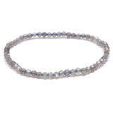 Labradorit, fasettslipat armband 4 mm