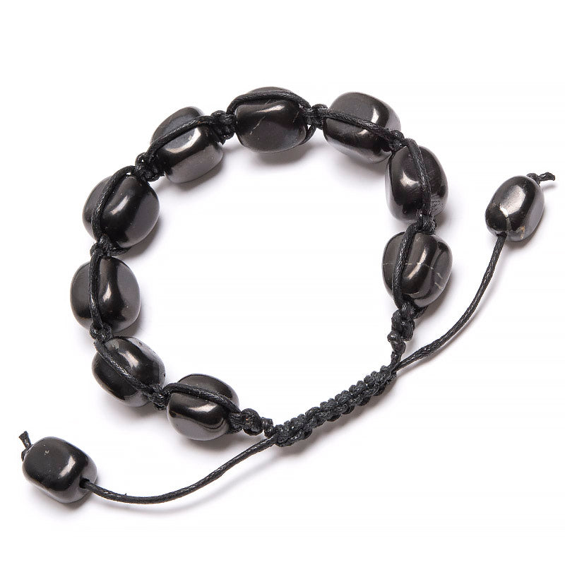 Shungite, bracelet macramé