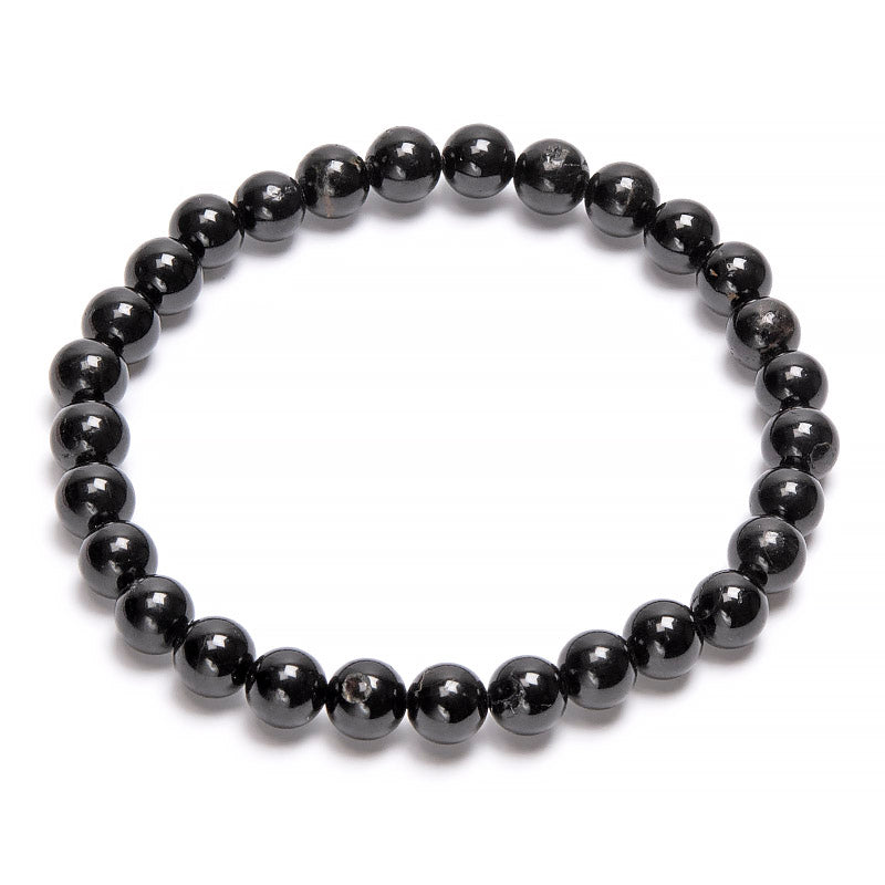 Black tourmaline, bracelet round 6 mm