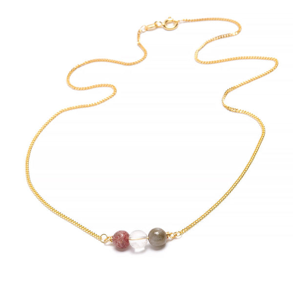 Intention necklace, miracle gold
