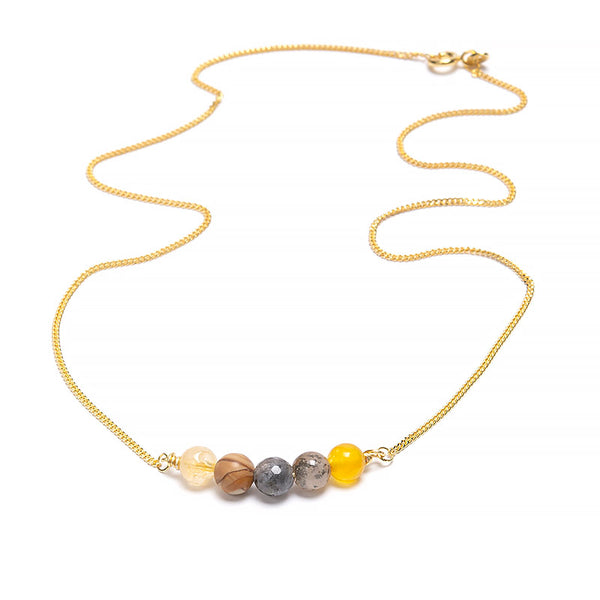 Intention Necklace, Confidence Gold