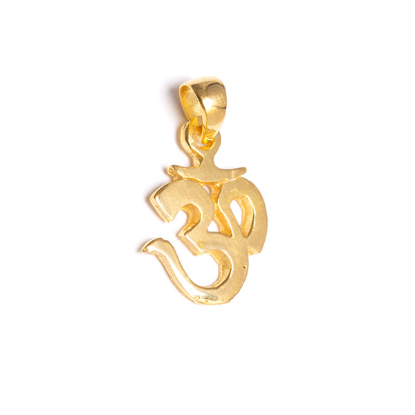 Aum, pendant in gold-plated brass