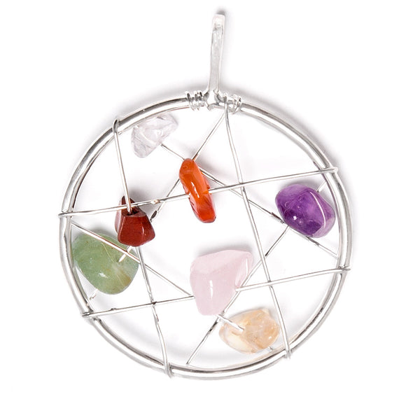 Dream catcher, pendant with several stones