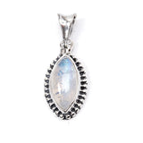 Rainbow moonstone, pendant with filigree