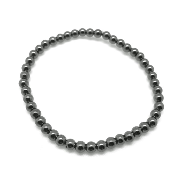 Hematite, bracelet 4 mm