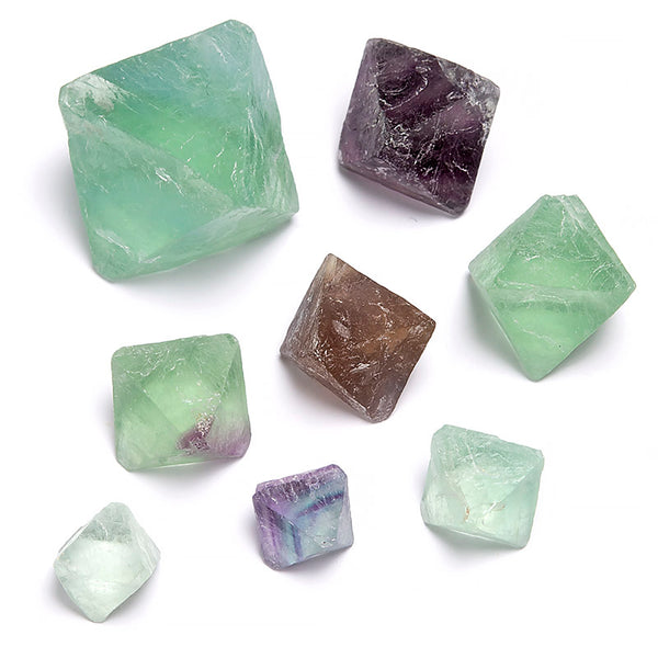 Fluorite, octahedron raw crystal