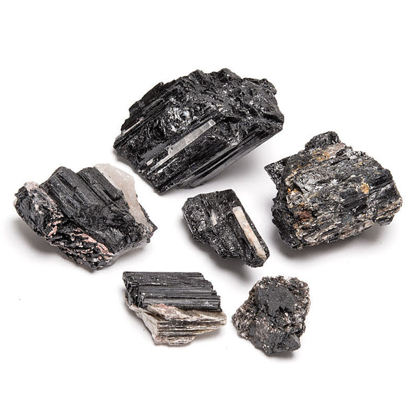 Black tourmaline, raw crystal different sizes