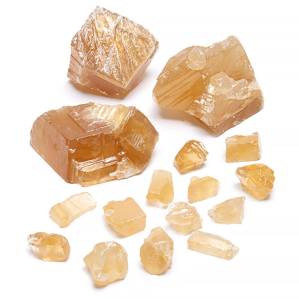 Honey calcite, raw from Mexico gross