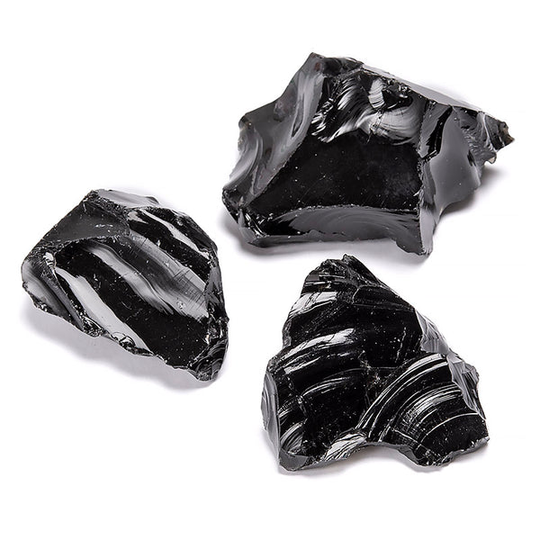 Obsidiaani, raakoja paloja
