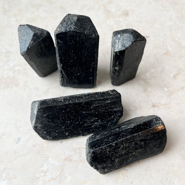 Black tourmaline, terminated crystal natural coarse
