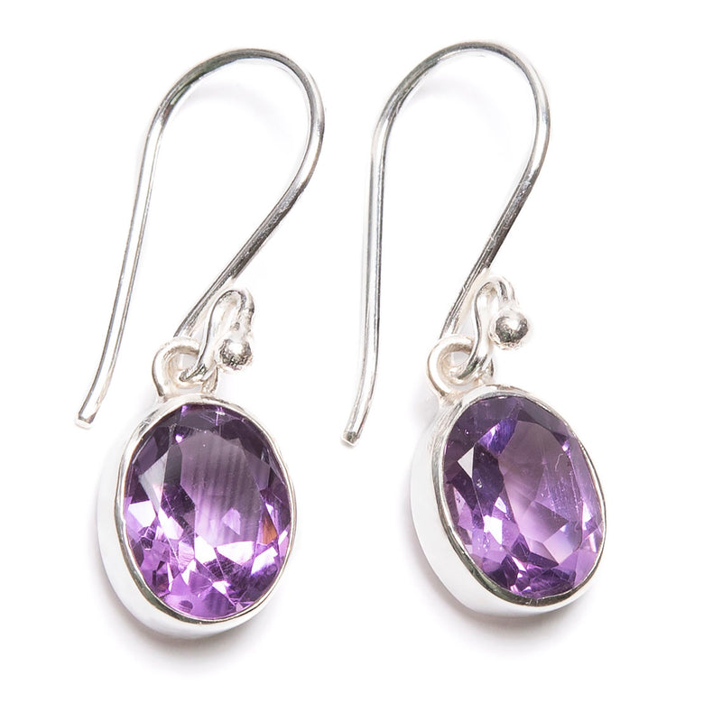 Amethyst facet oval small, smooth edge