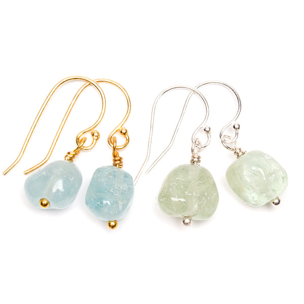 Aquamarine Earring silver or gold plating