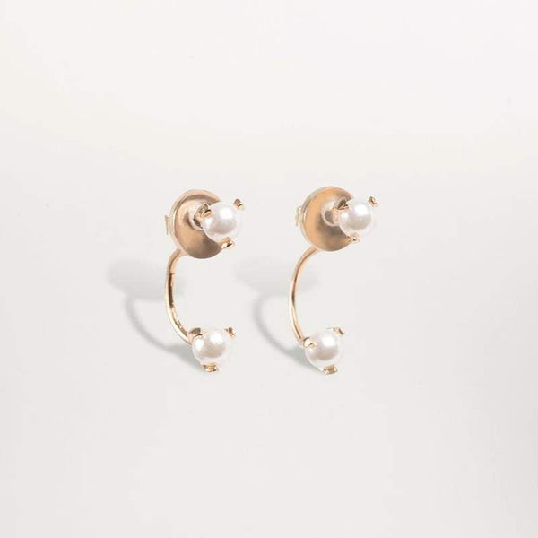 Cornelia Webb, two-piece stud earring with mother of pearl