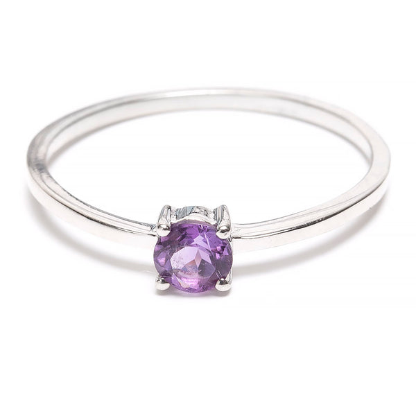 Amethyst, round small ring