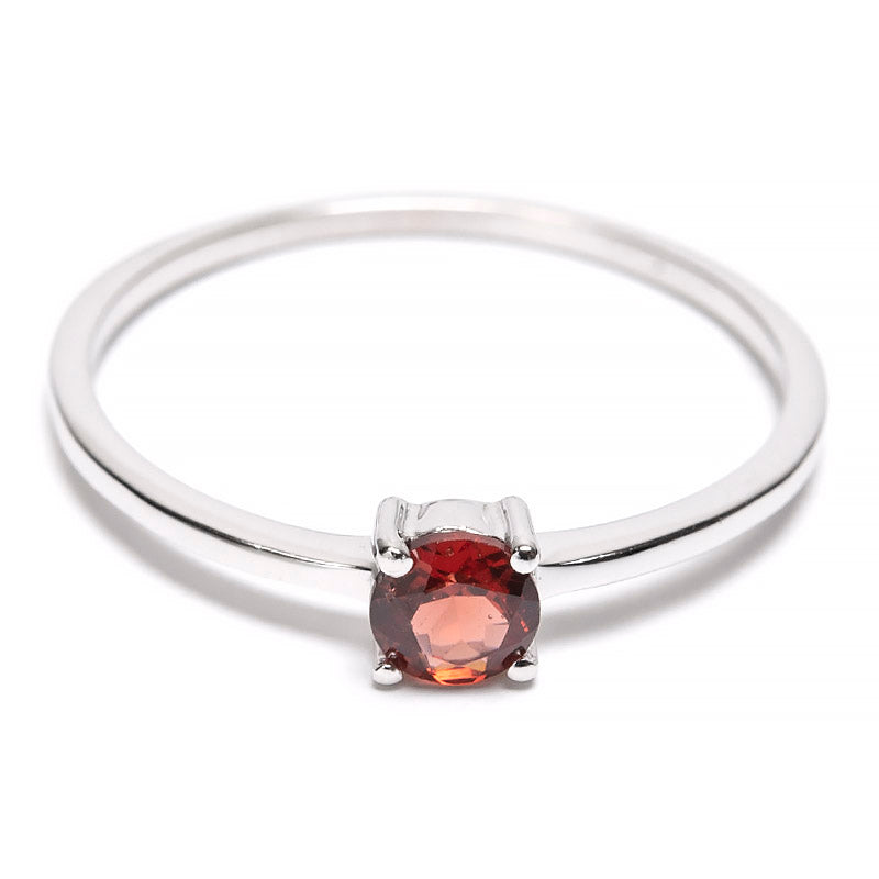 Garnet, round small ring