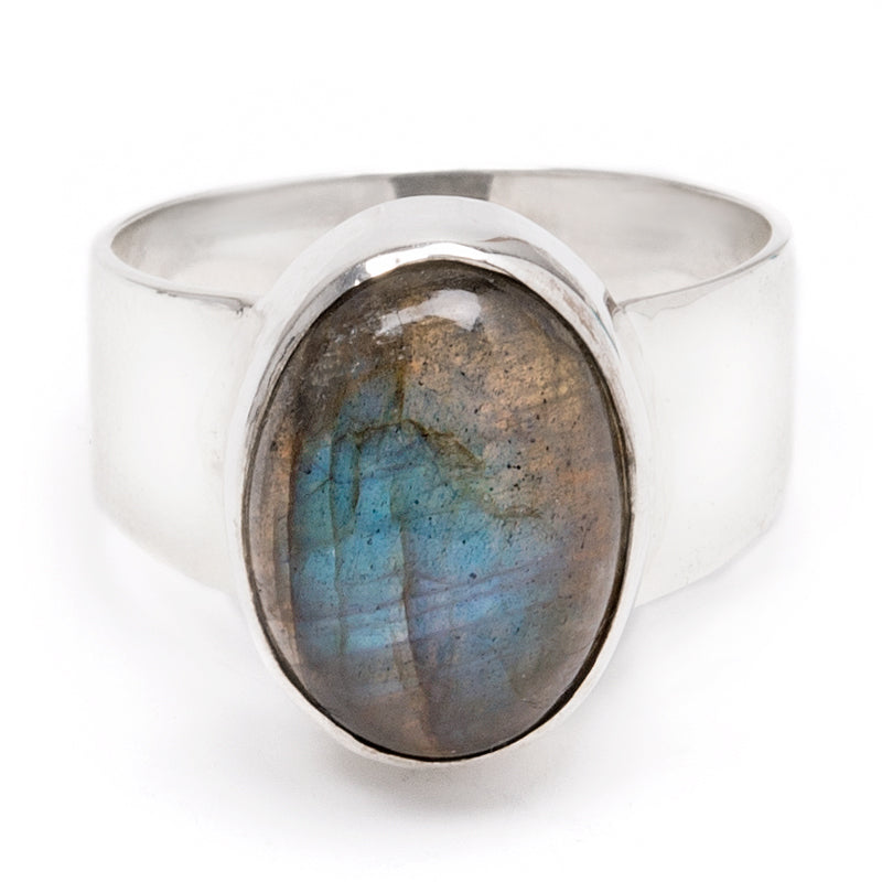 Labradorite, silver ring