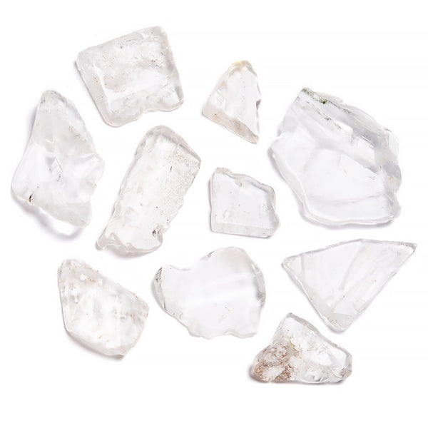 Rock crystal, ground flat free form