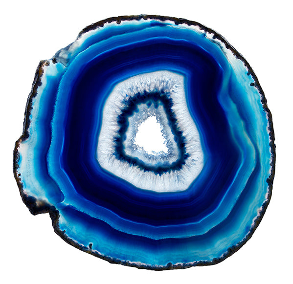 Agate disc, Blue