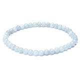 Akvamarin, rundslipat armband 4 mm
