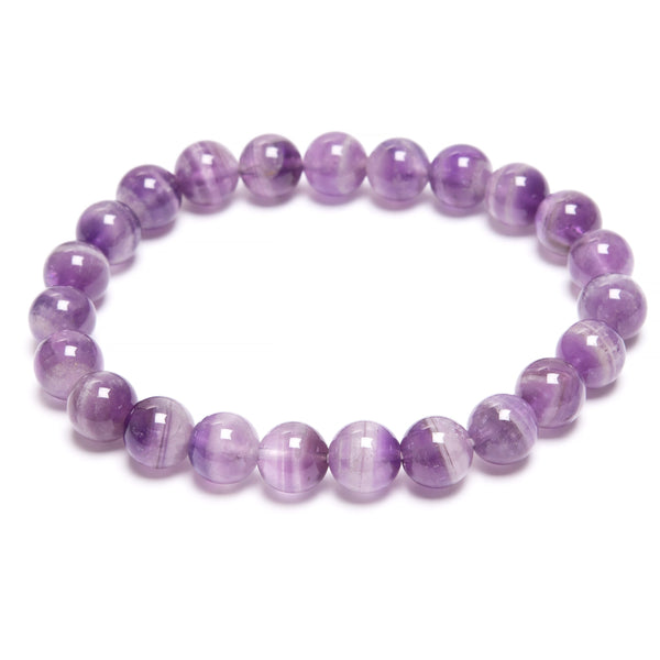 Randig ametist, armband 6 mm