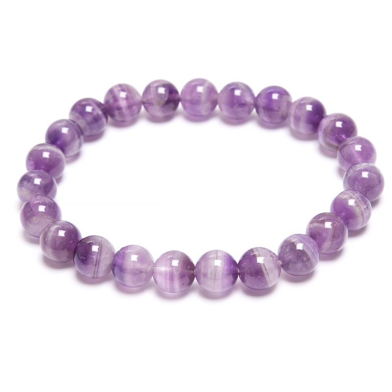 Randig ametist, armband 6 mm