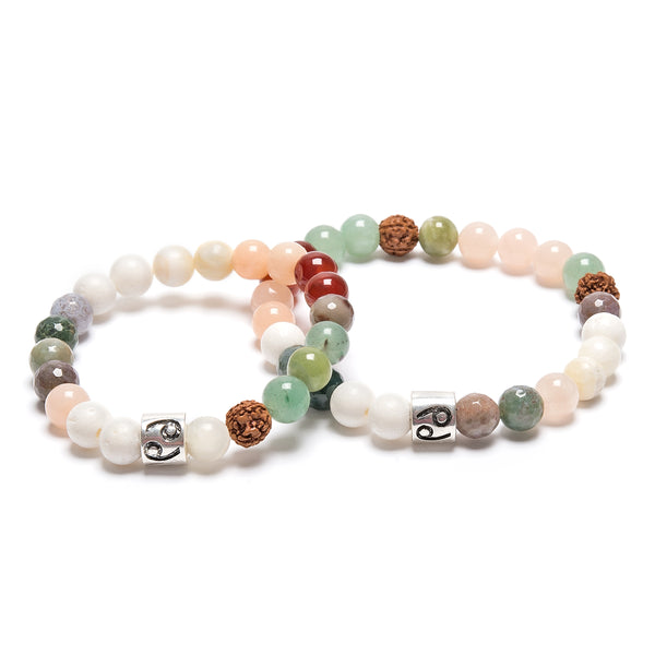 Star sign Cancer stone bracelet