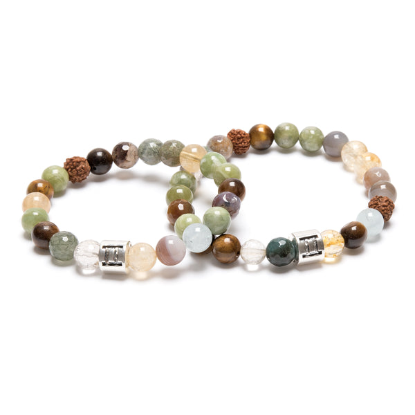 Zodiac sign Gemini stone bracelet