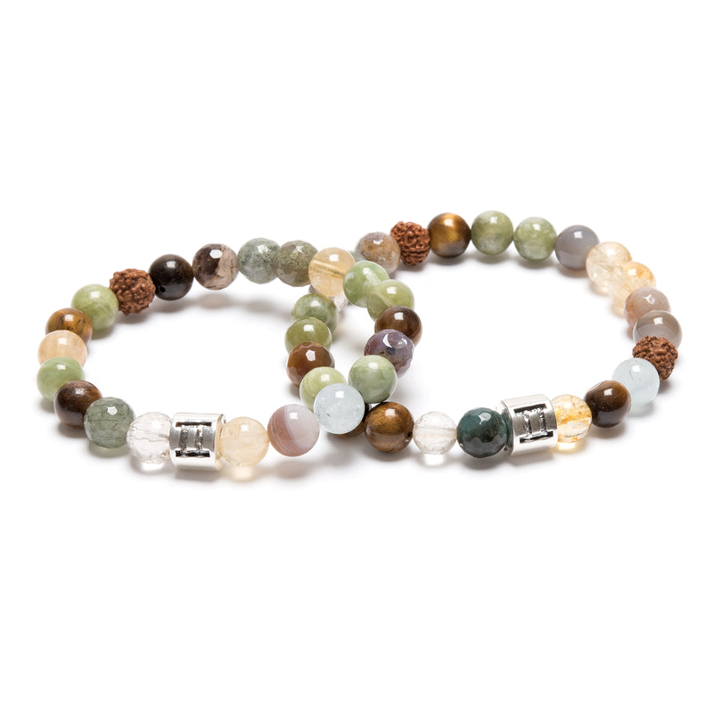 Zodiac sign Gemini stone bracelet